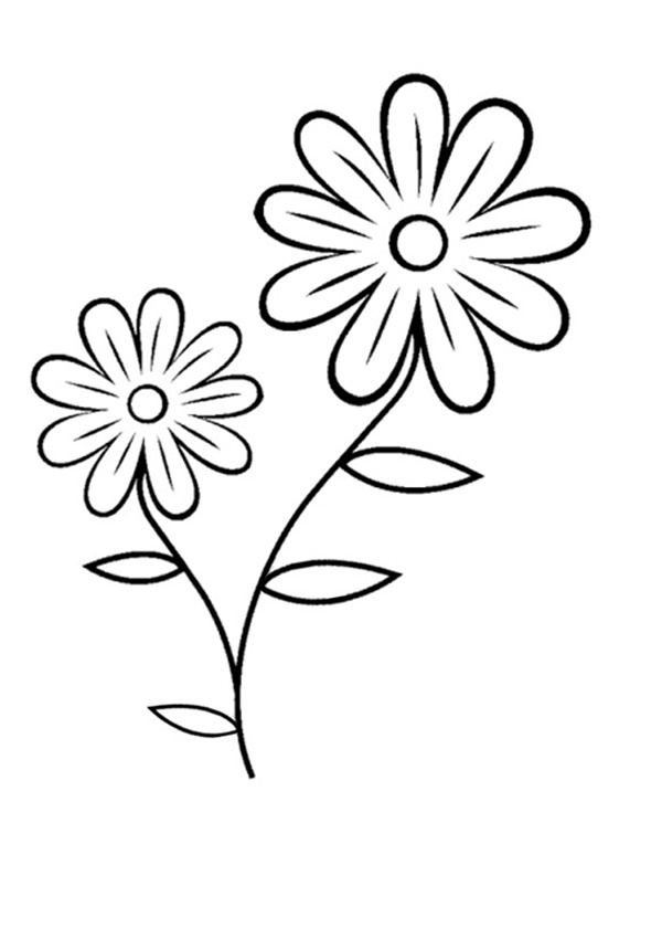 flower colouring page