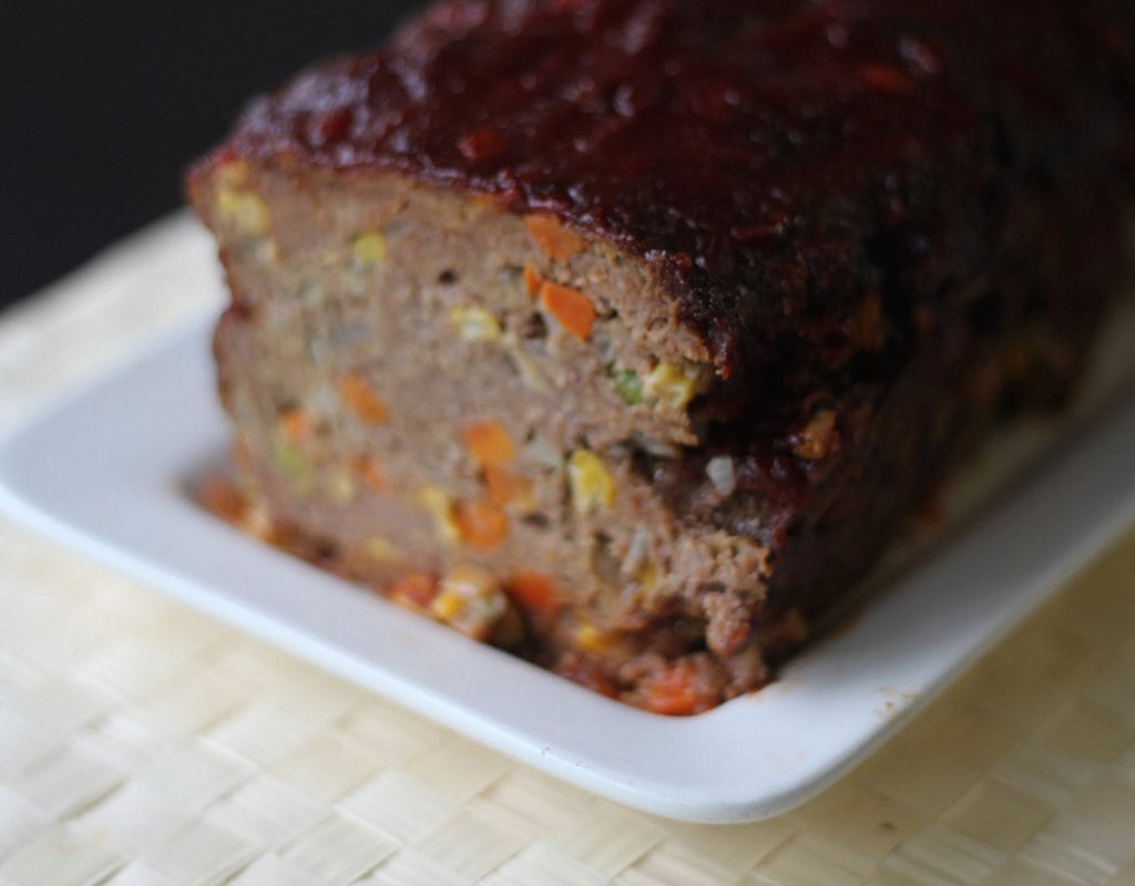 Hidden vegetable meatloaf