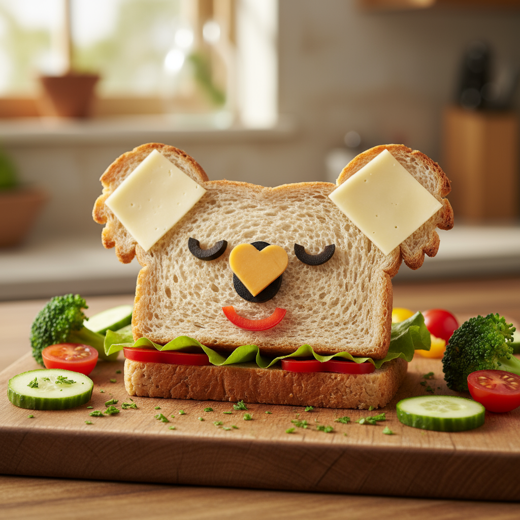 Sleepy koala sandwich