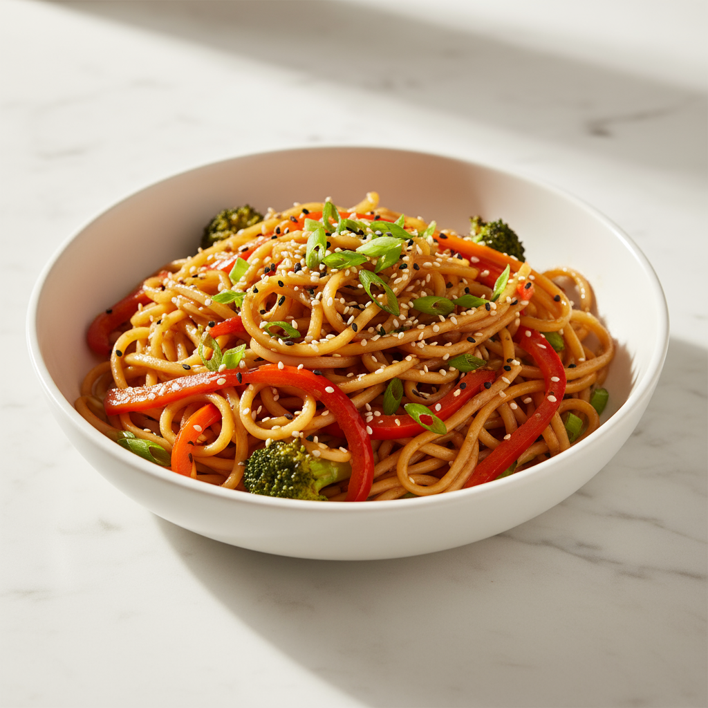 Veggies with noodles