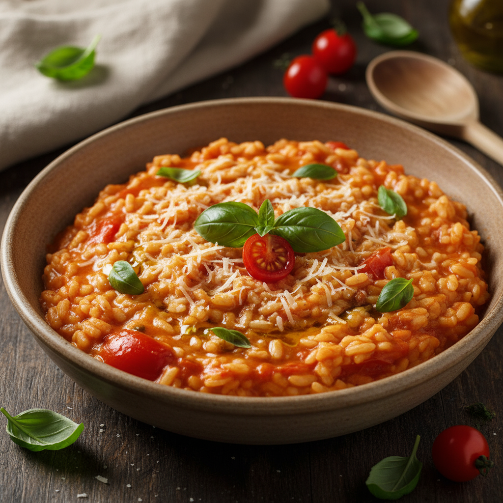 Tomato and basil risotto
