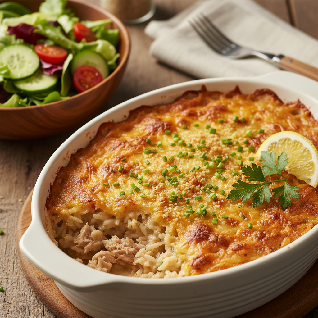 Tuna and rice casserole