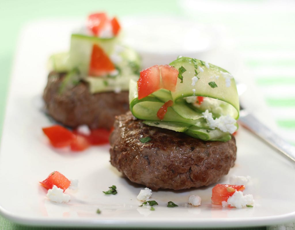 Greek beef burger