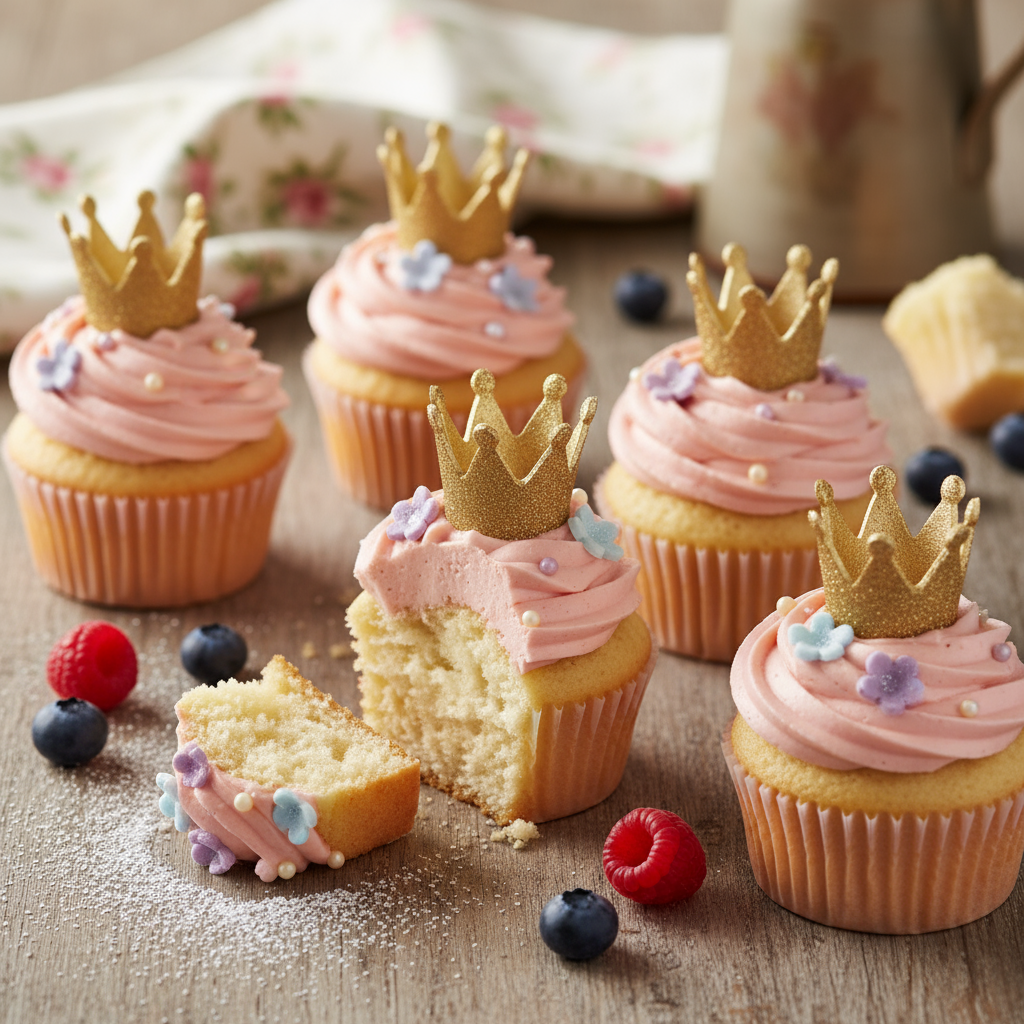 Princess crown cupcakes