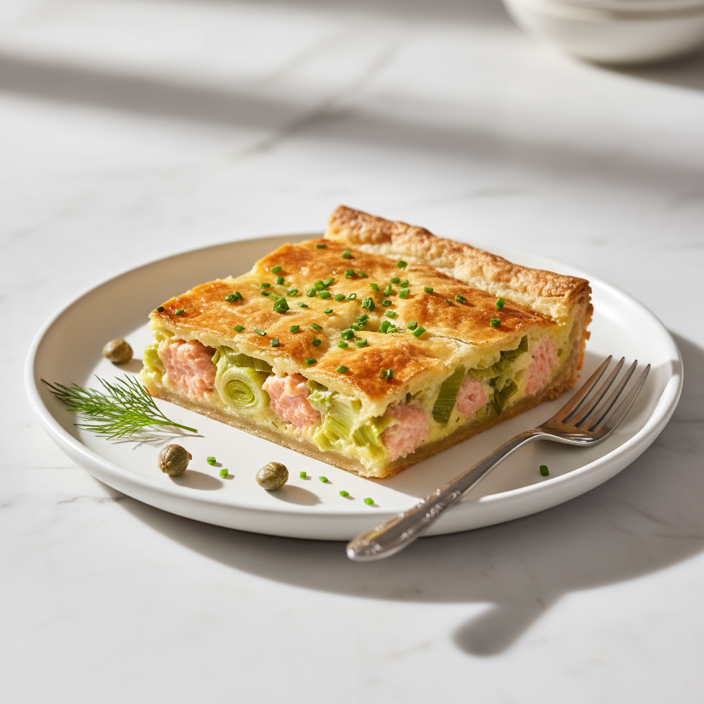 Salmon and Leek Slice