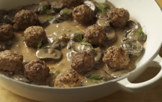 Creamy mushroom meatballs