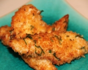 Cornflake-crumbed chicken schnitzel