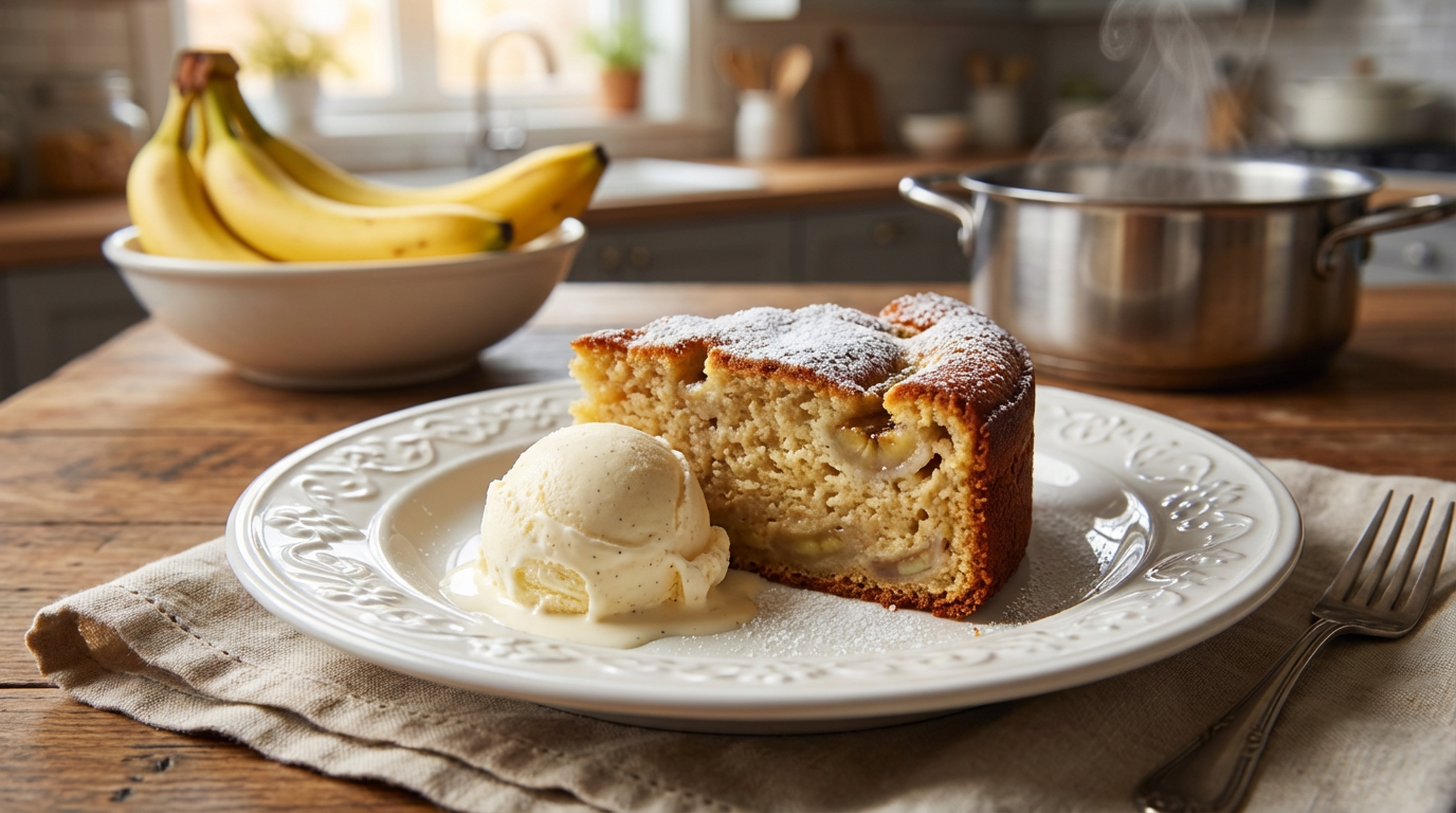 Banana bread pie