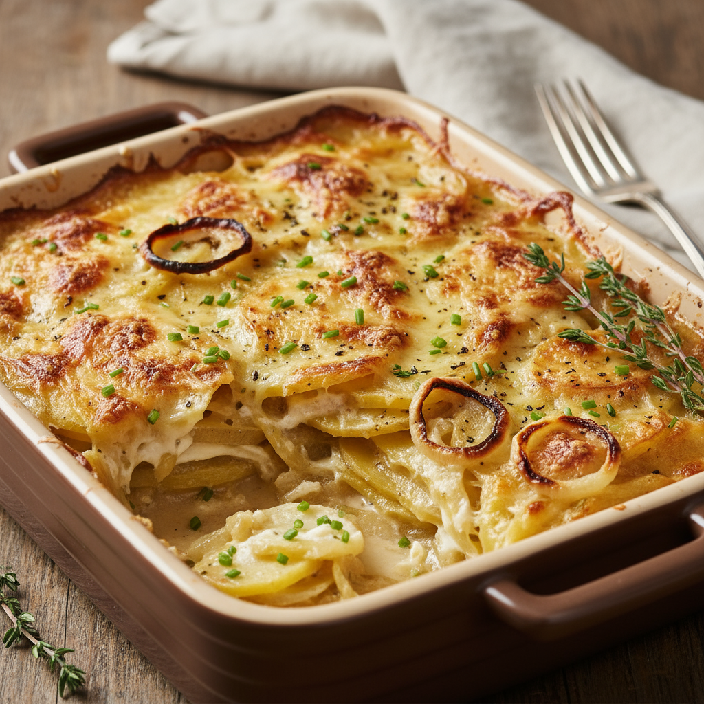 Simple French onion potato bake