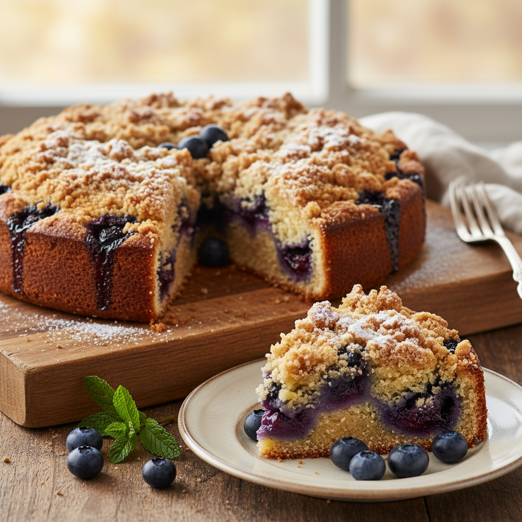 Blueberry buckle cake recipe