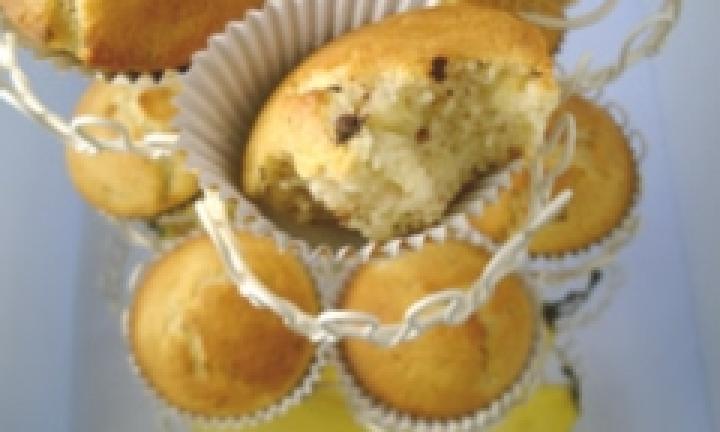 Banana and choc chip muffins
