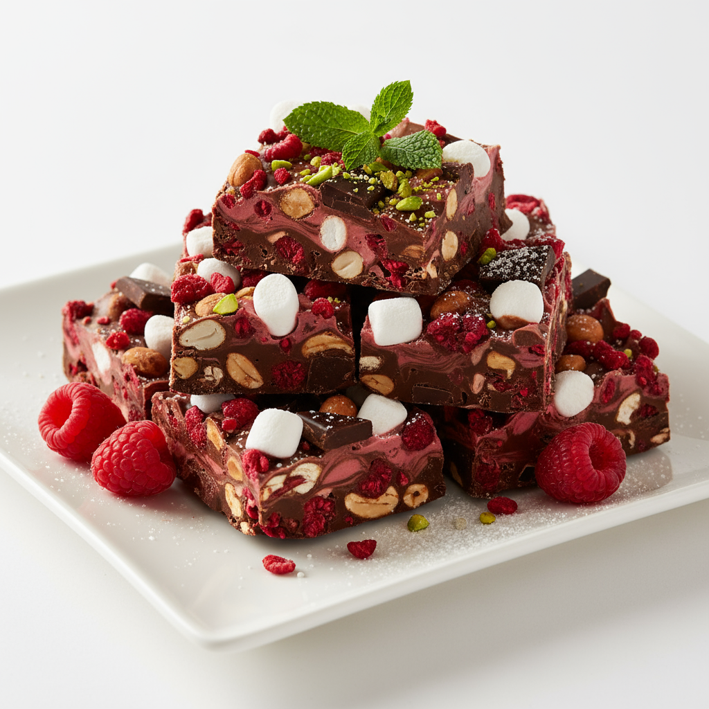 Raspberry rocky road