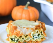 Spinach and pumpkin lasagne