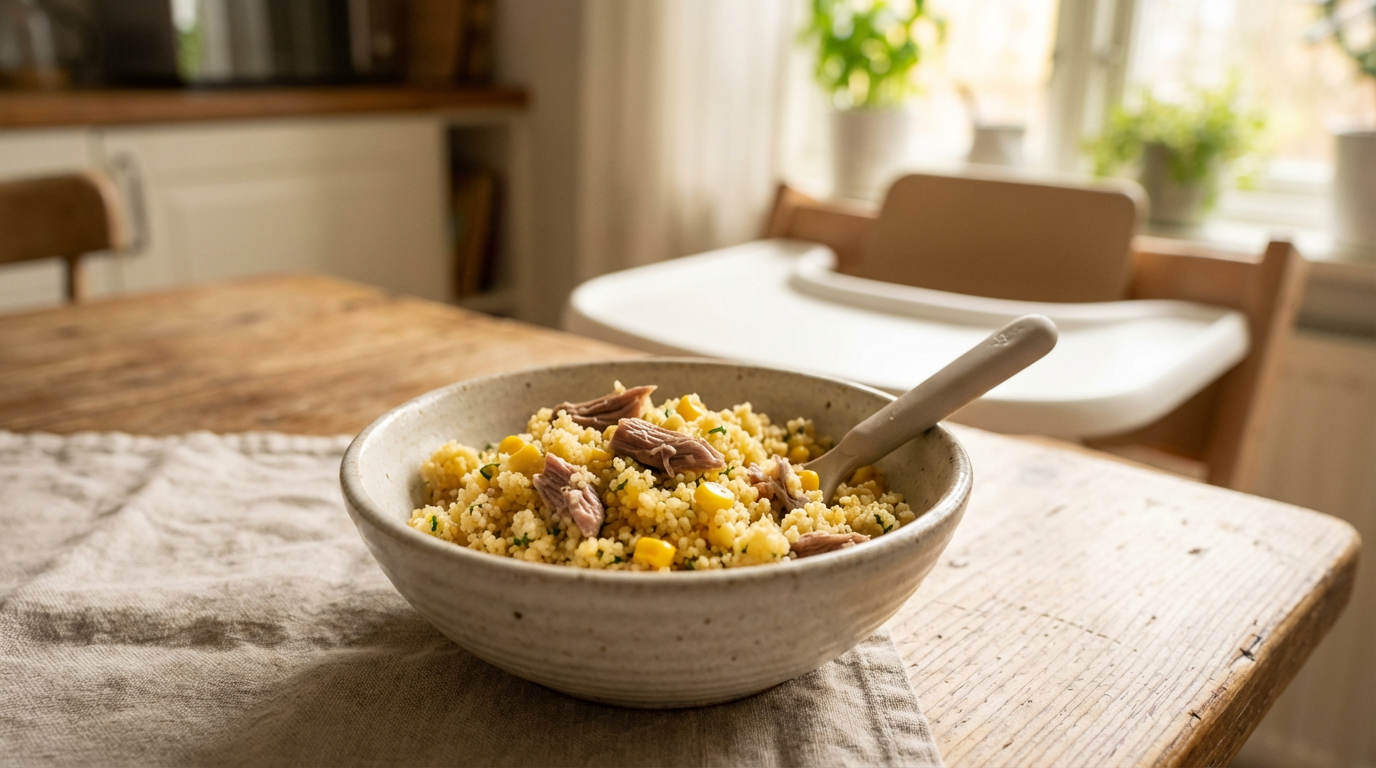 Lamb and corn couscous