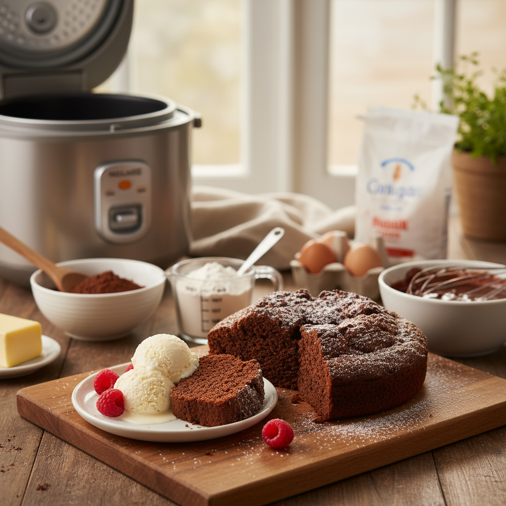 Rice cooker chocolate cake