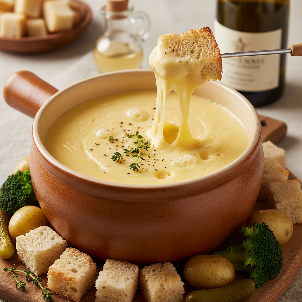 Swiss cheese fondue