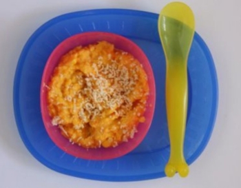 Carrot, corn and chicken