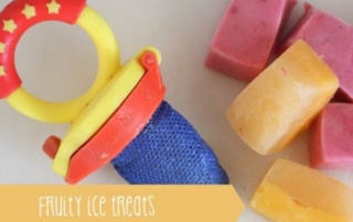 Mango and apple ice treats