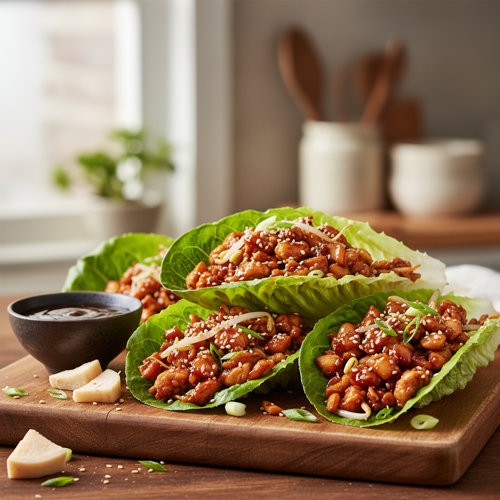Chicken in lettuce cups