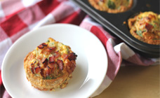 Bacon and egg pies