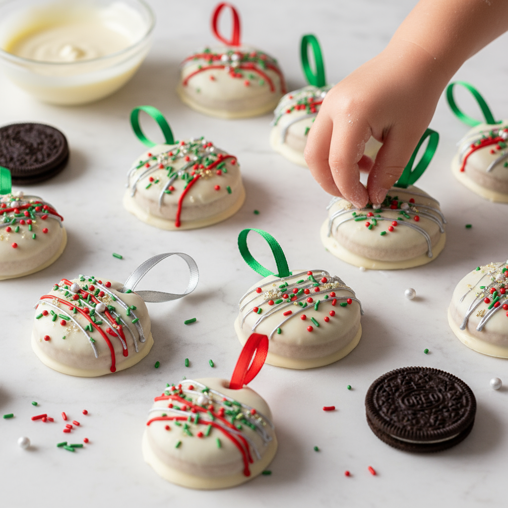 Oreo bauble cookies
