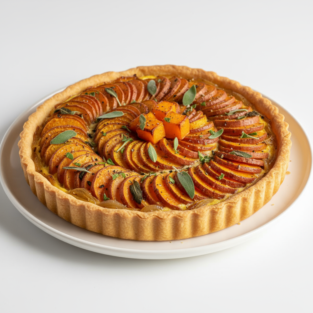 Sweet potato and sage tart