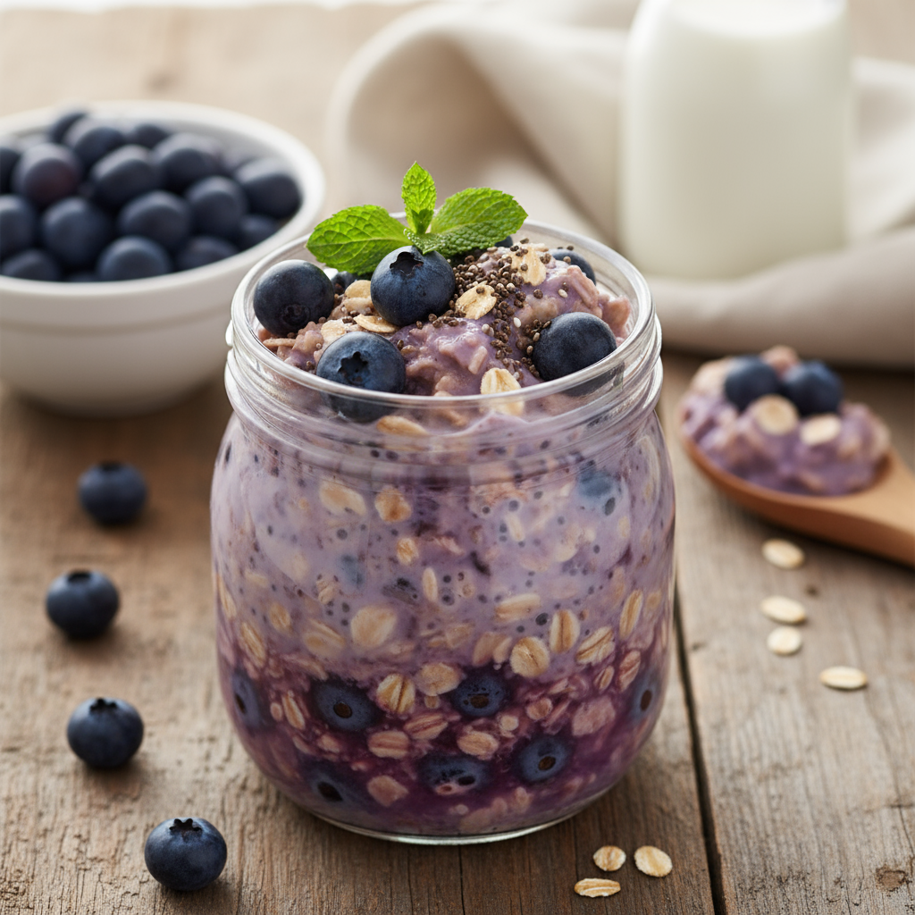 Blueberry overnight oats