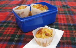 Savoury lunch box snacks and scrolls