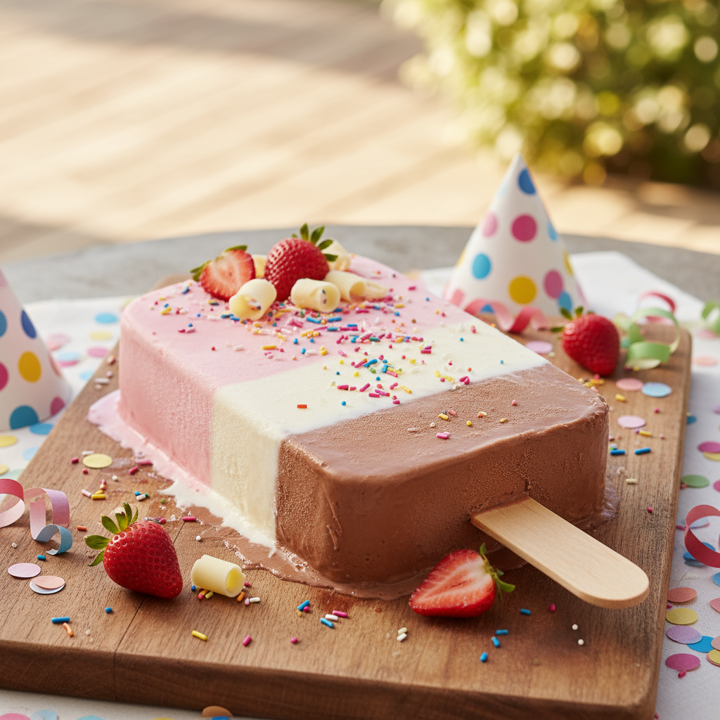Popsicle birthday cake