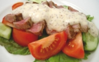 Summer steak with tomato salad
