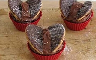 Chocolate and raspberry butterfly cupcakes