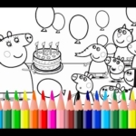 Birthday colouring pages