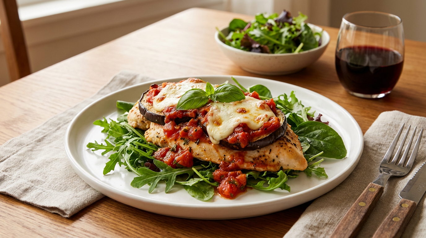 Healthy chicken parmigiana