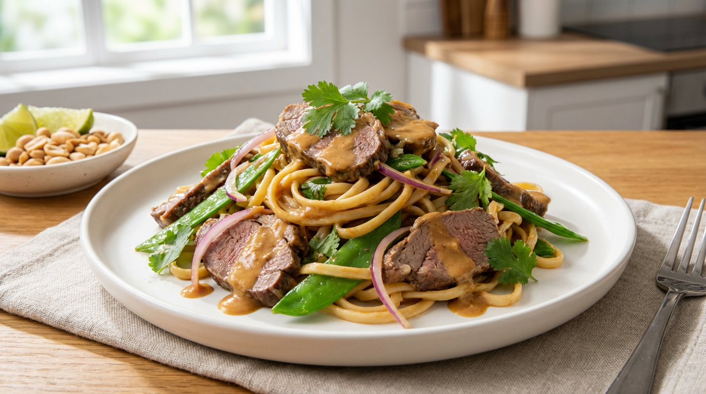 Lamb and noodle salad