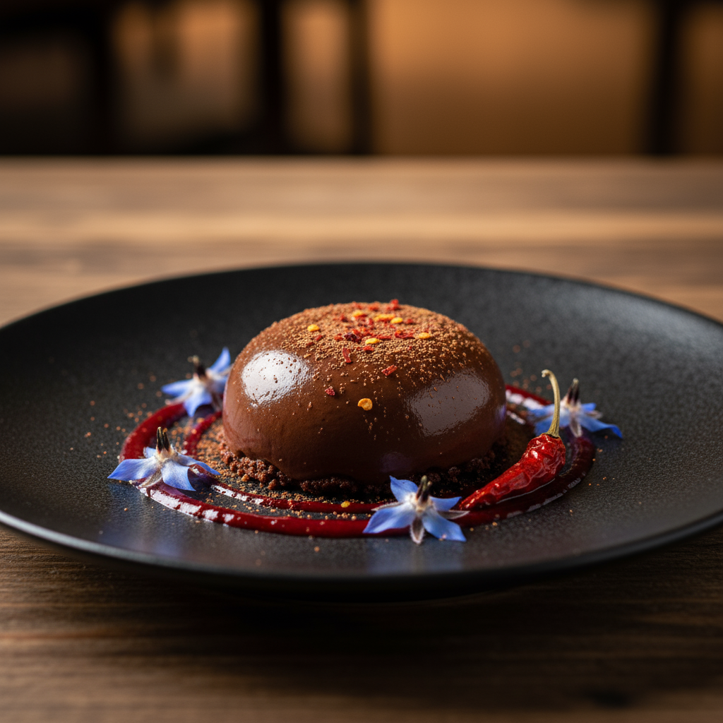 Chilli chocolate mousse