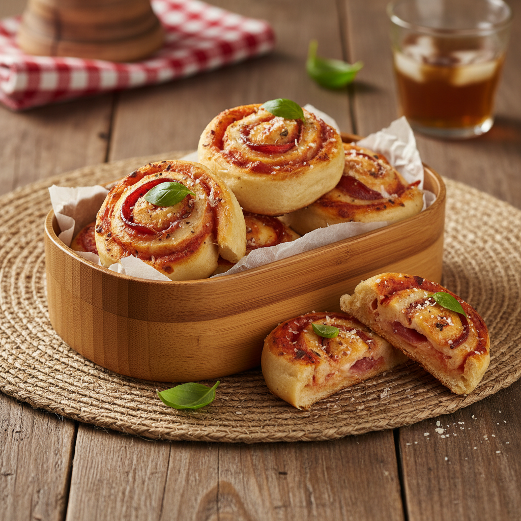 Lunch box pizza pinwheels