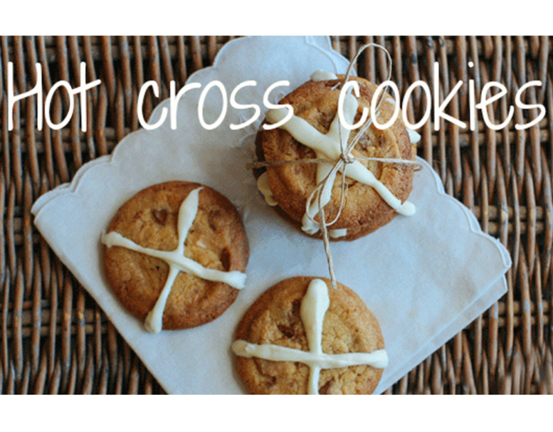 Hot cross cookies