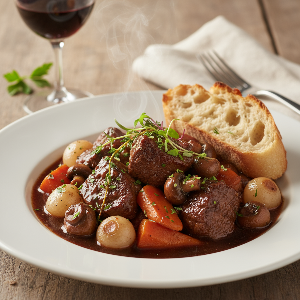 Slow Cooker French Beef Bourguignon