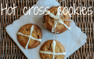 hot cross cookies