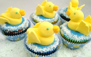 Rubber duckie cupcakes