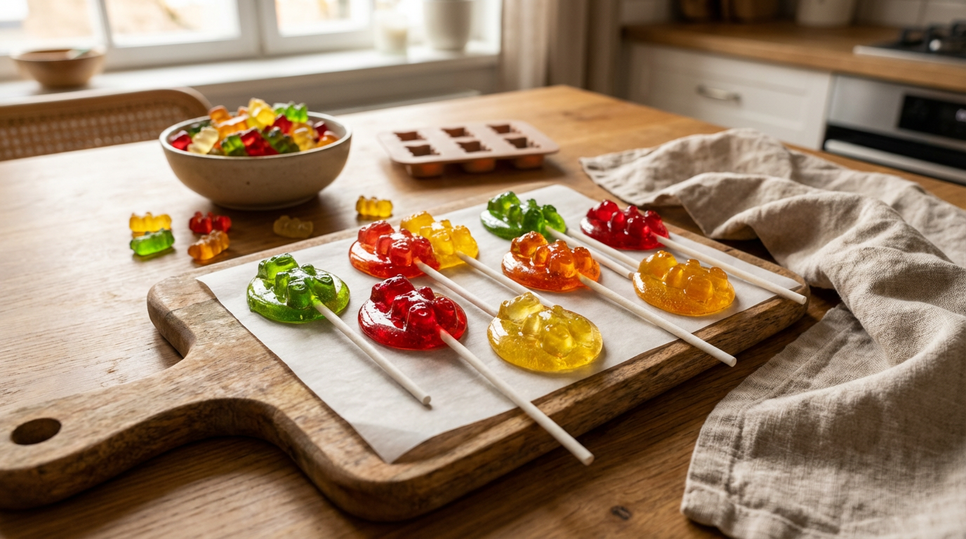 Gummi Bear lollipops