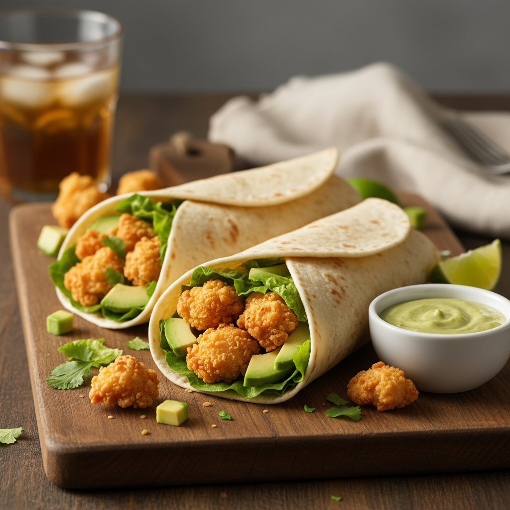 Popcorn Chicken Wraps