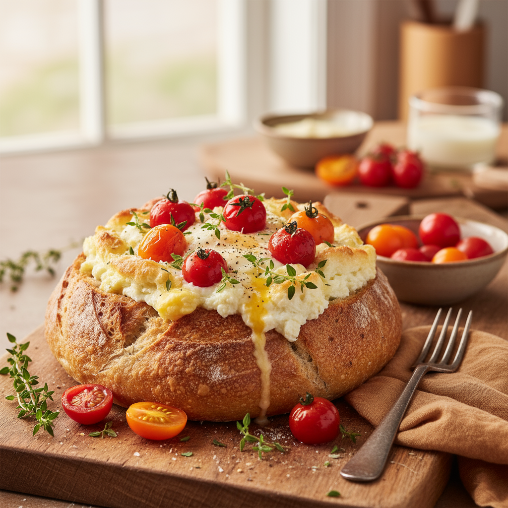 Tomato and ricotta breakfast bread
