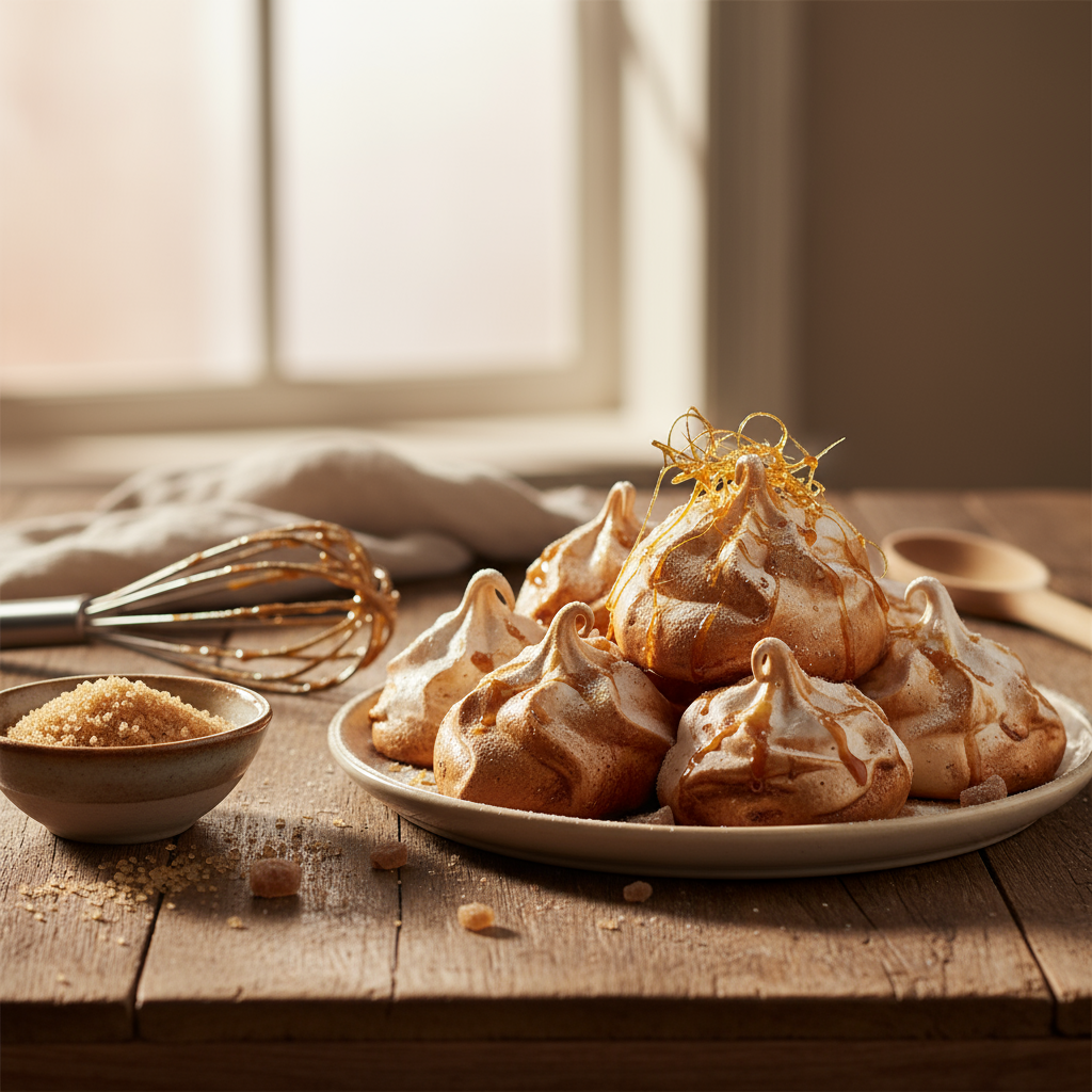 Brown sugar meringues