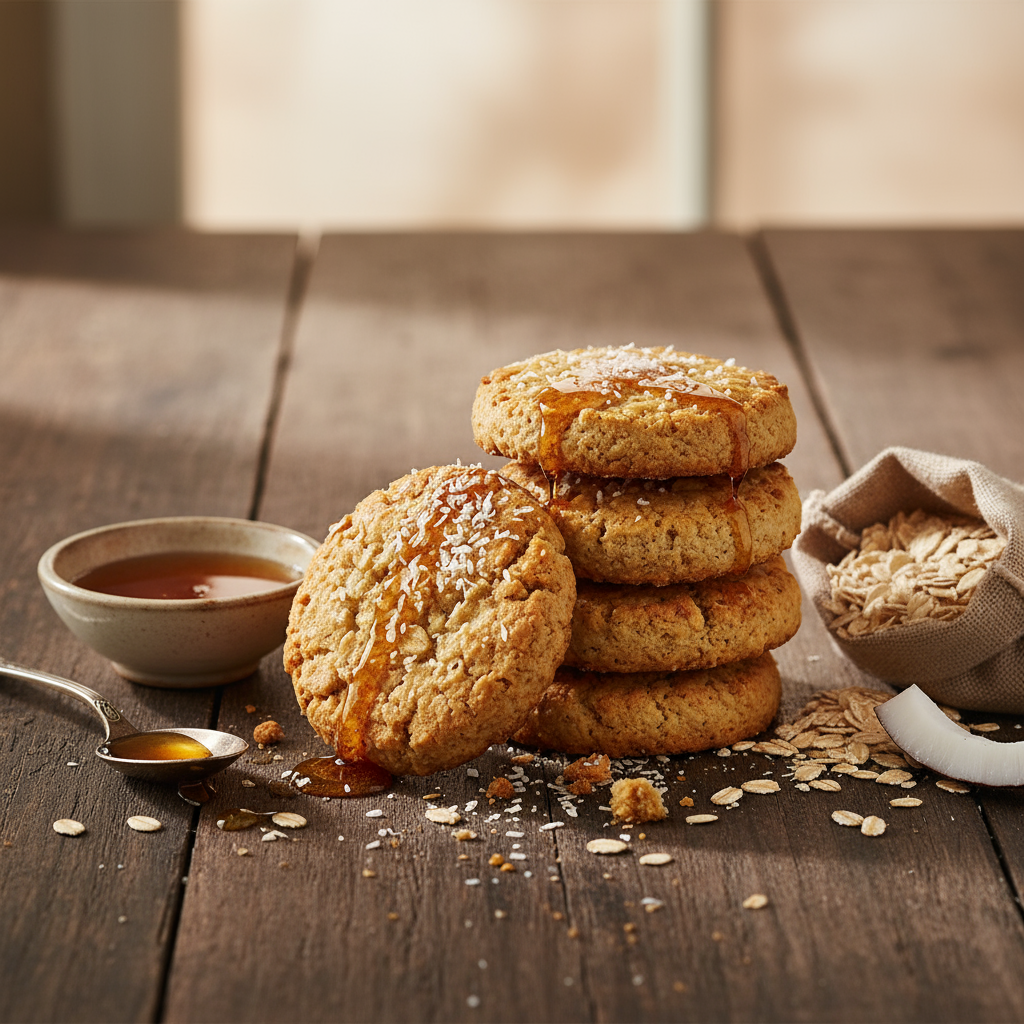 Anzac biscuits with coconut