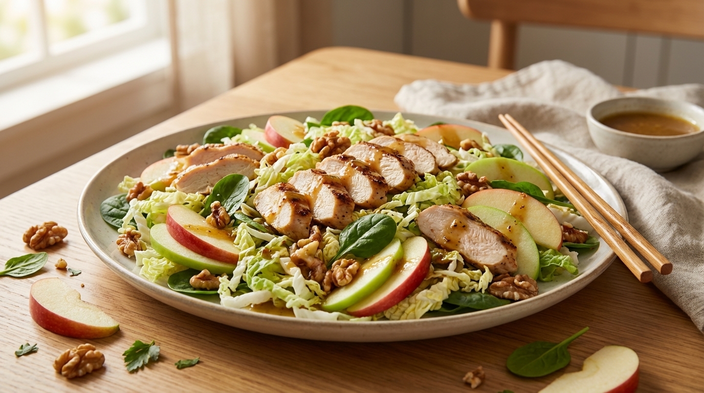 Asian chicken waldorf salad