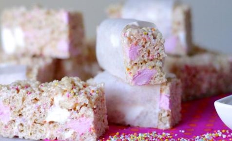 Homemade rice puff slice