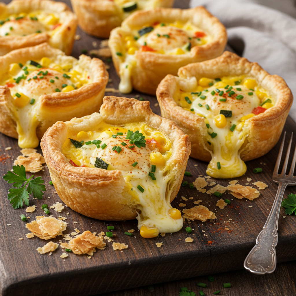 Messy cheese pies