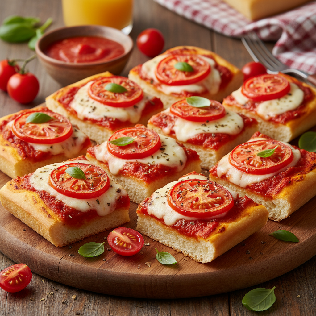 Tomato pizza squares