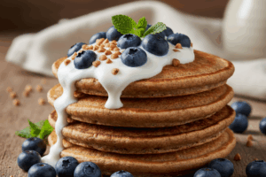 Buckwheat pancakes with berries